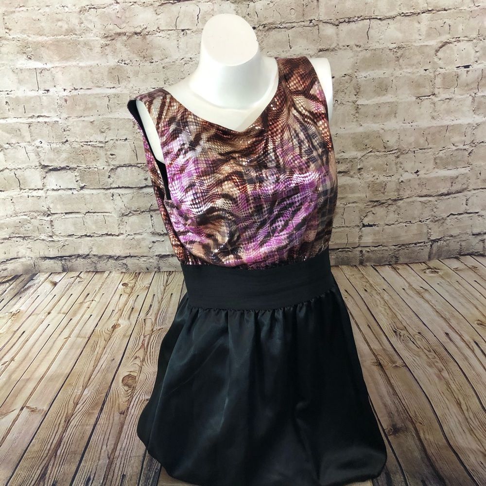 Bananas monkey dress black skirt bottom large